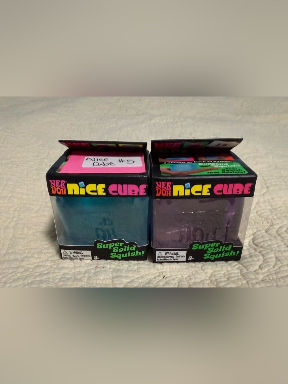 Nee Doh VIRAL Nice Cube Super Solid Squish! You pick one purple or blue! NWB